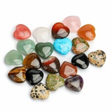 20mm Natural Stone Quartz Healing Reiki Crystal Star/Heart Gemstone Mix 10-30pcs picture