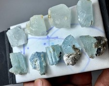 219 CT Terminated Natural Aquamarine Crystals lot From Skardu Pakistan picture