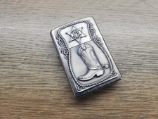 VTG 2010 Zippo 3D Deputy Sheriff Cowboy Boots Lighter Rare picture
