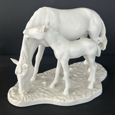 Vintage Goebel G. Bochmann 1974 Porcelain Horse & Foal Sculpture Statue Germany picture