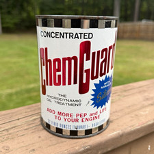 VTG 1960s CHEM GUARD Hydrodynamic Oil Treatment Can 1 Quart Empty Display 🚀 picture