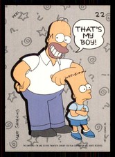 1990 Topps The Simpsons Sticker #22 Homer & Bart Simpson PACK FRESH NM/MT picture