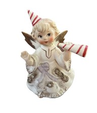 Vintage Lefton January Birthday Angel 1950’s 1987J Japan Party Horn  picture