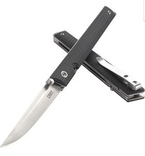CRKT CEO EDC Folding Pocket Knife Low Profile BLACK-SILVER 7096 New in Box picture