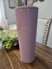 ❤️ NWOB Starbucks 24oz w/Straw Venti Cold Cup Tumbler w/a Matt Grid Texture. picture