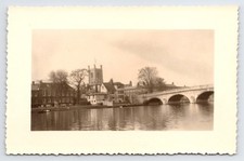 Henley Bridge, River Thames, Henley-On-Thames, England, RPPC, Vintage Postcard picture