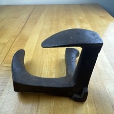 Antique cast iron three footed cobblers anvil shoemaker repair stand shoe shine picture
