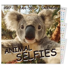 SUNEE Wall Calendar 2027, Animal Selfies Calendar From January 2027 to Decemb... picture