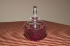 Maytum Studio Signed Pink Dichroic Art Glass Perfume Bottle with Stopper picture