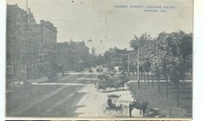 MARION,INDIANA-ADAMS STREET-LOOKING SOUTH-B/W-HORSE/BUGGY-PM1908-(IN-M) picture
