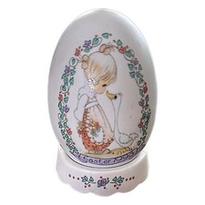 ENESCO Precious Moments Vintage 1993 Easter Egg 2.5” Stand Make a Joyful Noice picture