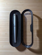 Pilot Knight Silver & Chrome Fountain Pen w/Converter - Medium Nib - Japan picture