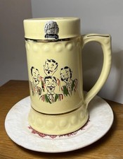 Barbershop Quartet Working Music Box Mug Pearl China Co. Vintage picture