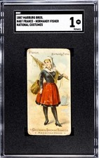 1887 Marburg Bros. N407 France Normandy Fisher National Costumes SGC 1 picture