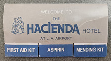 1980s Hacienda Hotel at LAX Amenity First Aid Kit, Aspirin, Mending Kit unused picture