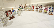 Occupied Japan Porcelain Hand Painted Glazed People Figurines Lot 12 3in 1950s picture