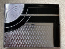 Vintage ART DECO “Evans” cigarette case with RARE Evans Stamp inside picture