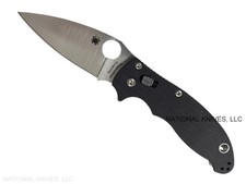 Spyderco Manix 2 Folding Knife Satin C101GP2 PlainEdge MagnaMax Blade Black G-10 picture