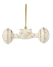 LENOX 2026 BABY 1ST CHRISTMAS RATTLE ORNAM/PORCELAIN/NEW/FREE SHIPPING OVER $39 picture