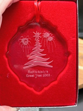 Vintage Rich's-Macy's The Great Tree Lead Crystal Annual Christmas Ornament 2003 picture