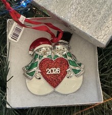 2026 Harvey Lewis Mr & Mrs Snowman ⛄️ Christmas Tree Ornament w Gift Box picture