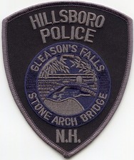 HILLSBORO NEW HAMPSHIRE POLICE Gleason's Falls Stone Arch Bridge POLICE PATCH picture