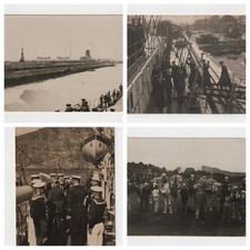 1925-26 German Cruiser Emden III Postcard Set (4) RPPC Commissioning World Tour picture