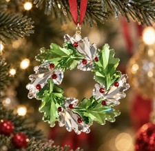Swarovski 2026 Holiday Exquisite Wreath Christmas Crystal Ornament #5764752 NIB picture