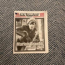 JULY 3, 2004 NEW YORK POST SCREEN LEGEND MARLON BRANDO DEAD AT 80 picture