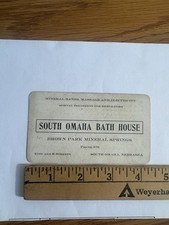 South Omaha Bath House Advertisement Pre 1912 picture