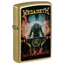 Zippo Megadeth New World Order Design Street Brass Color Image 47236 picture