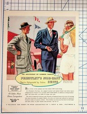Vintage 1940s Priestley's Nor-East Suits Men's Fashion Ad Baltimore picture