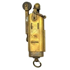 Vintage Bower Mfg Co Lift-Arm Trench Lighter Brass Tone Flame Shield Ring USA picture
