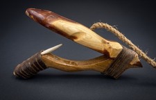 Fish Totem Halibut Hook, Northwest Coast Rustic Art Design 2 picture