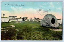 1913 Fairhaven Massachusetts Vintage Postcard Fort Phoenix Exterior View Posted picture