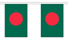 BANGLADESH 3 METRE BUNTING 10 FLAGS flag 3M BANGLADESHI picture