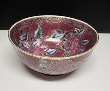 CLASSIC TRADITIONS Ceramic Bowl Floral Chinese Handpainted 8