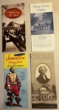 Vintage 1960s Jamestown Queen Elizabeth Monticello Mt Vernon Williamsburg Lot picture
