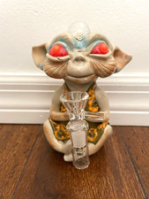 6” Premium Glass Water Pipe Glow Creature Gremlin 14mm picture