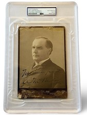 William McKinley PSA Authenticated Signed Cabinet Photo Inscribed c.1900 picture