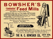 1905 N.C. Bowsher Co. Feed Mills of South Bend NEW METAL SIGN: 12x16