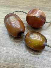 Wonderful Old Roman Agate Stone 3 Pc Good Luck Amulets picture
