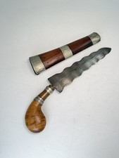 Antique Engraved Filipino Southeast Asian Moro Kris Keris Gunong Punal Dagger picture