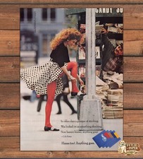 Hanes 1980s Print Advertisement Ad 1987 Too Colored Pantyhose Legs City Vendor picture