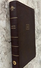 Spanish~SANTA BIBLIA ULTRAFINA Letra Grande RVR60 Brown Leathersoft VIDA 2021 picture