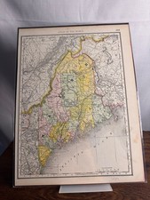 1889 Vermont Map Geo F. Cram Antique Atlas Page Vintage New England picture