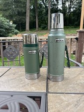 2 Classic Vintage Stanley Vacuum Thermos Quart A-944DH,Wide Mouth 24 oz A-1350B picture