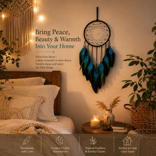 Feather Dream Catcher Handmade Native American Dream Catchers Hanging Decor Art picture