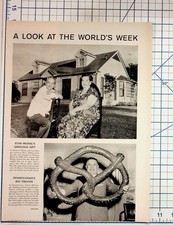 1958 World's Week Magazine Page Stan Musial Saudi Oil Fire Lebanon News Ephemera picture