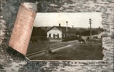 State Line NH B. & M. Station Durgin's Pharmacy c1900s-10s Vintage Postcard picture